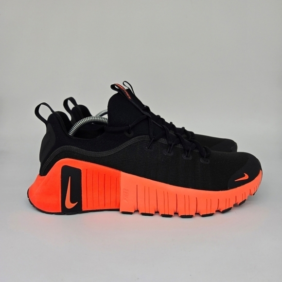 New Nike Free Metcon 6 'Black Hyper Orange' Men's Workout Shoes Size 10 - Picture 3 of 8
